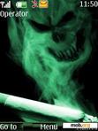 Download mobile theme Smoking Scull By ACAPELLA