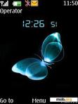 Download mobile theme Butterfly clock