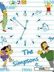 Скачать тему Simpson clock