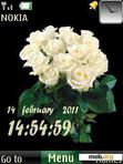 Download mobile theme Flowers Clock With Icons