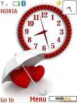 Download mobile theme Hearts Clock