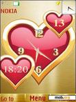 Download mobile theme Love Dual Clock With Icons