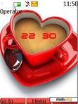 Download mobile theme Love Cup Clock