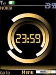 Download mobile theme Clock gold flash anim