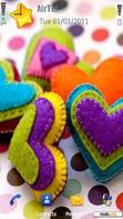 Download mobile theme Colourful hearts