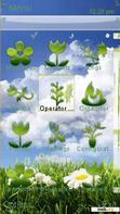 Download mobile theme Green flower