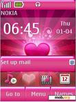 Download mobile theme x3-02 theme pink hearts
