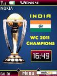 Download mobile theme 2011 worldcup india clock