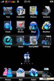 Download mobile theme Blue and Black
