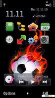 Download mobile theme Red Soccer Ball