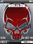 Download mobile theme Red Metallic Skull
