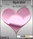 Download mobile theme Silver Pink Heart