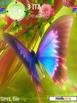 Скачать тему colored butterfly by notturno
