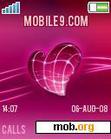 Download mobile theme little purple hearts
