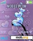 Download mobile theme blue hearts