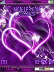 Download mobile theme purple hearts