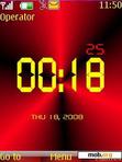 Download mobile theme red digital clock