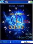 Download mobile theme swf blue clock