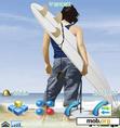Download mobile theme boy in beach