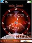 Download mobile theme red clock