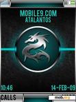Download mobile theme Silver Dragon animated Cyan for v4.6