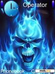 Download mobile theme Flaming Skull 1.4