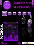 Download mobile theme nokia mussic lilac