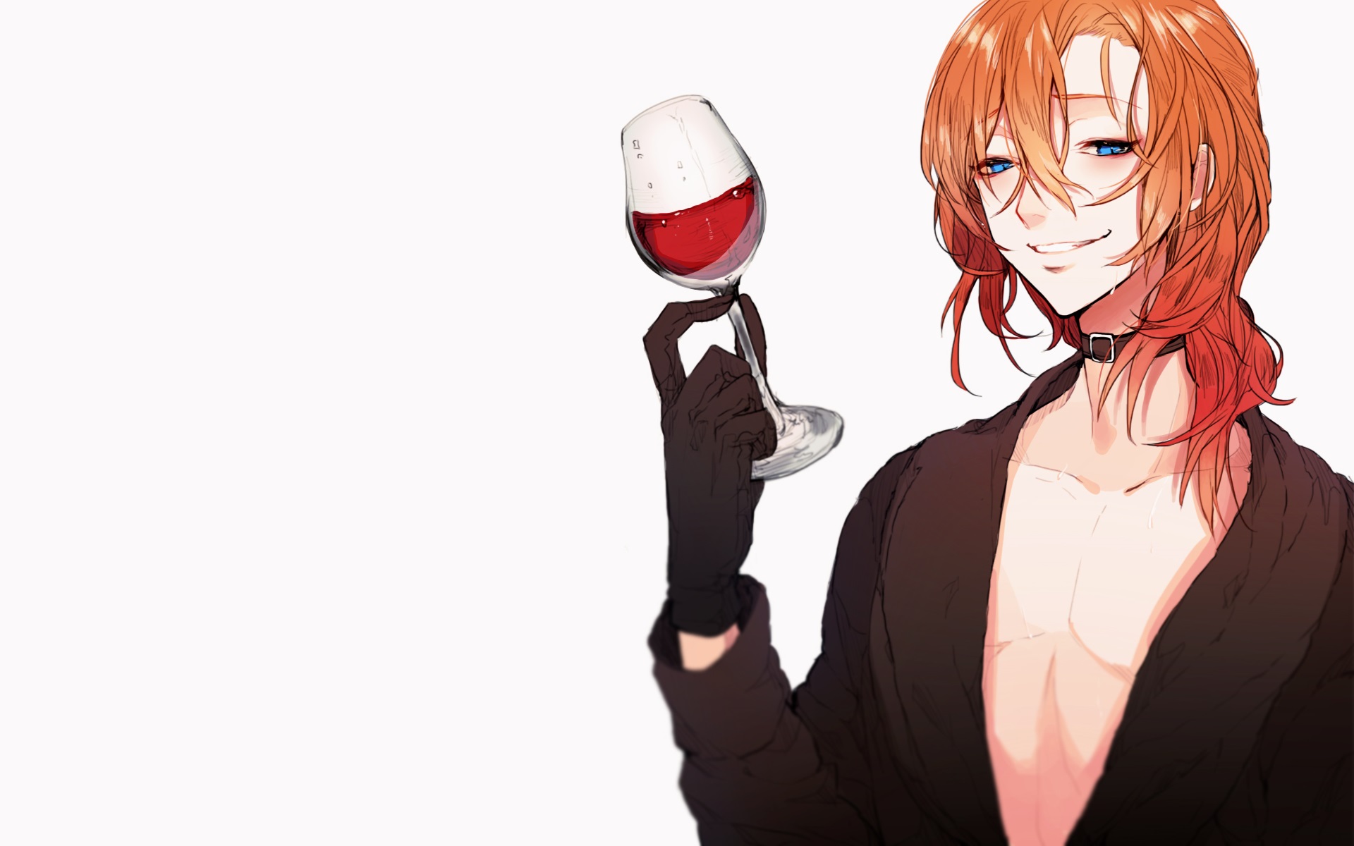 Чуя Накахара с вином