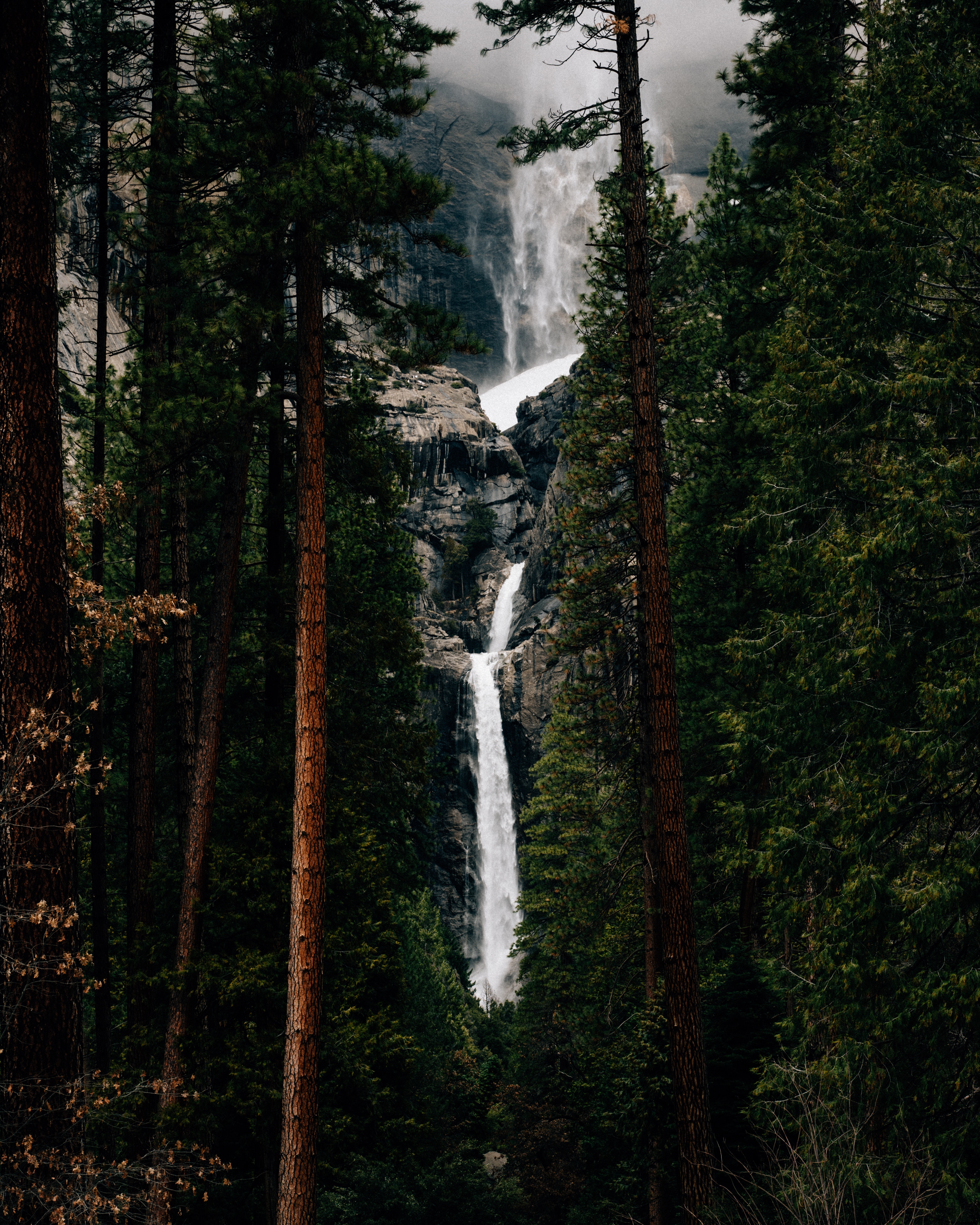 Phone wallpaper: Nature, Water, Trees, Waterfall, Break, Precipice, Flow fr...