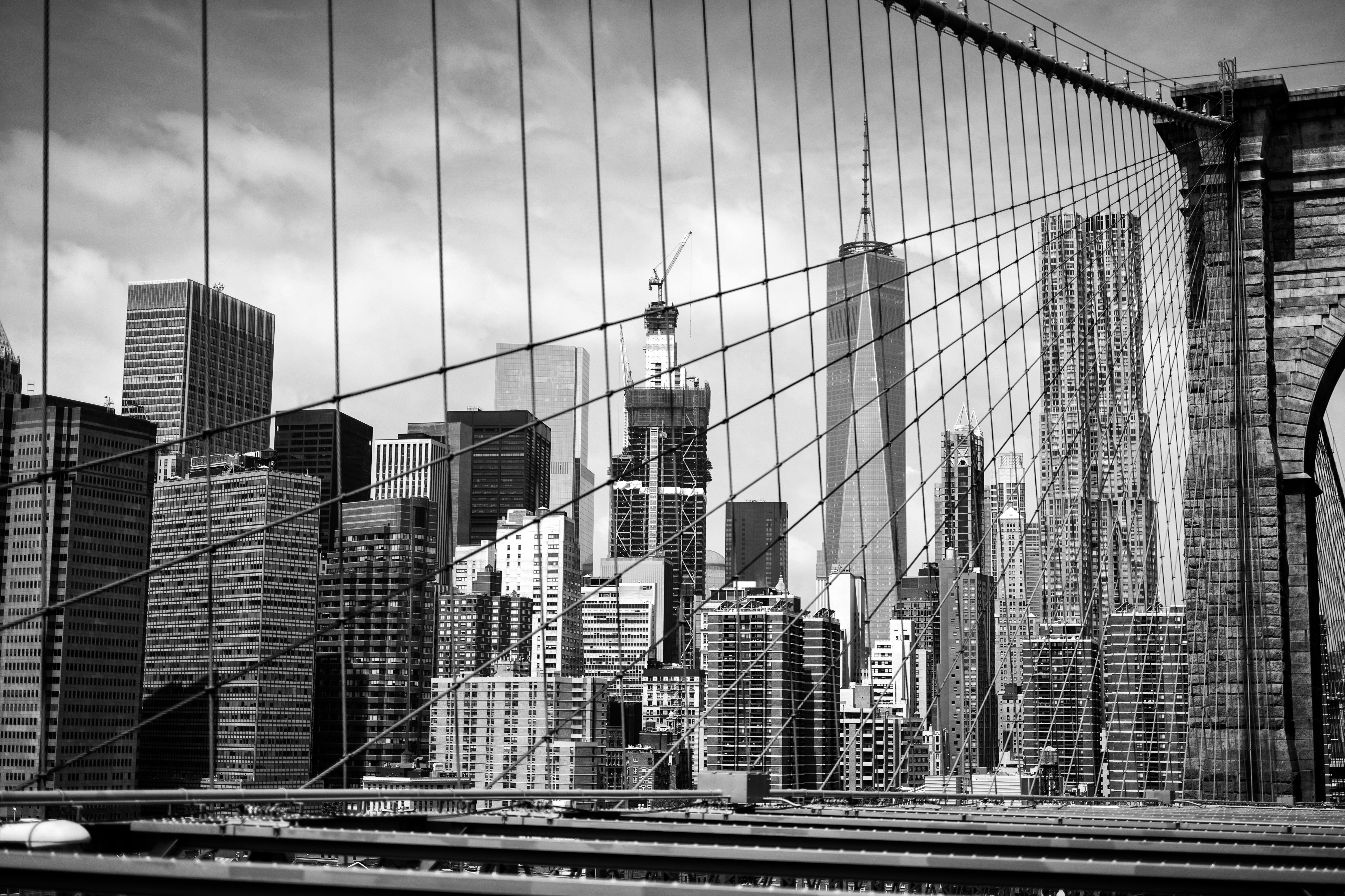 Бруклинский мост Нью-Йорк чб