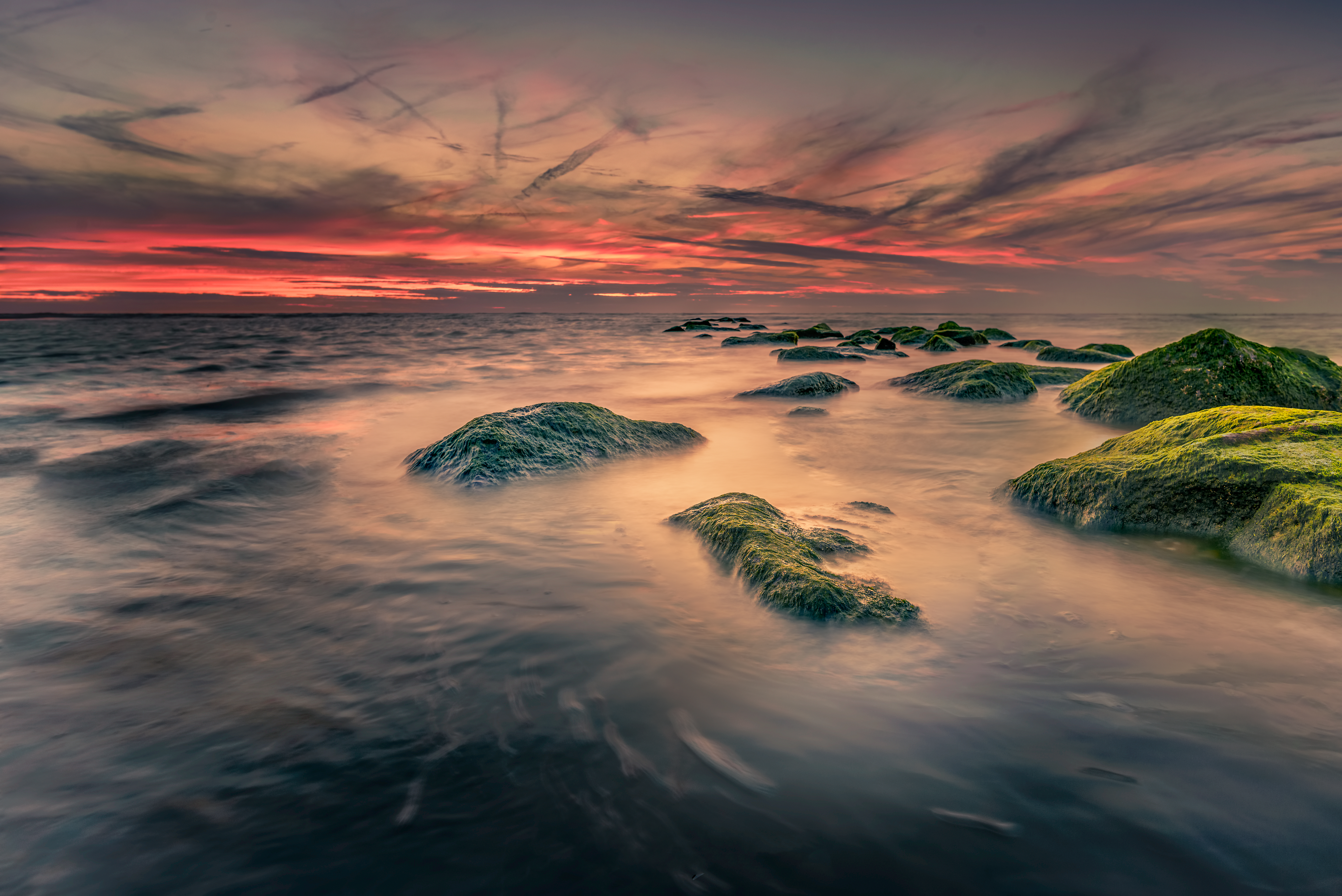 Desktop HD wallpaper: Nature, Stones, Sea, Moss free download background pi...
