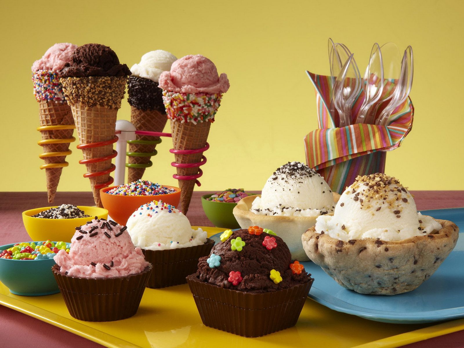Desktop HD wallpaper: Food, Desert, Ice Cream, Sweet, Assorted, Treat, Port...