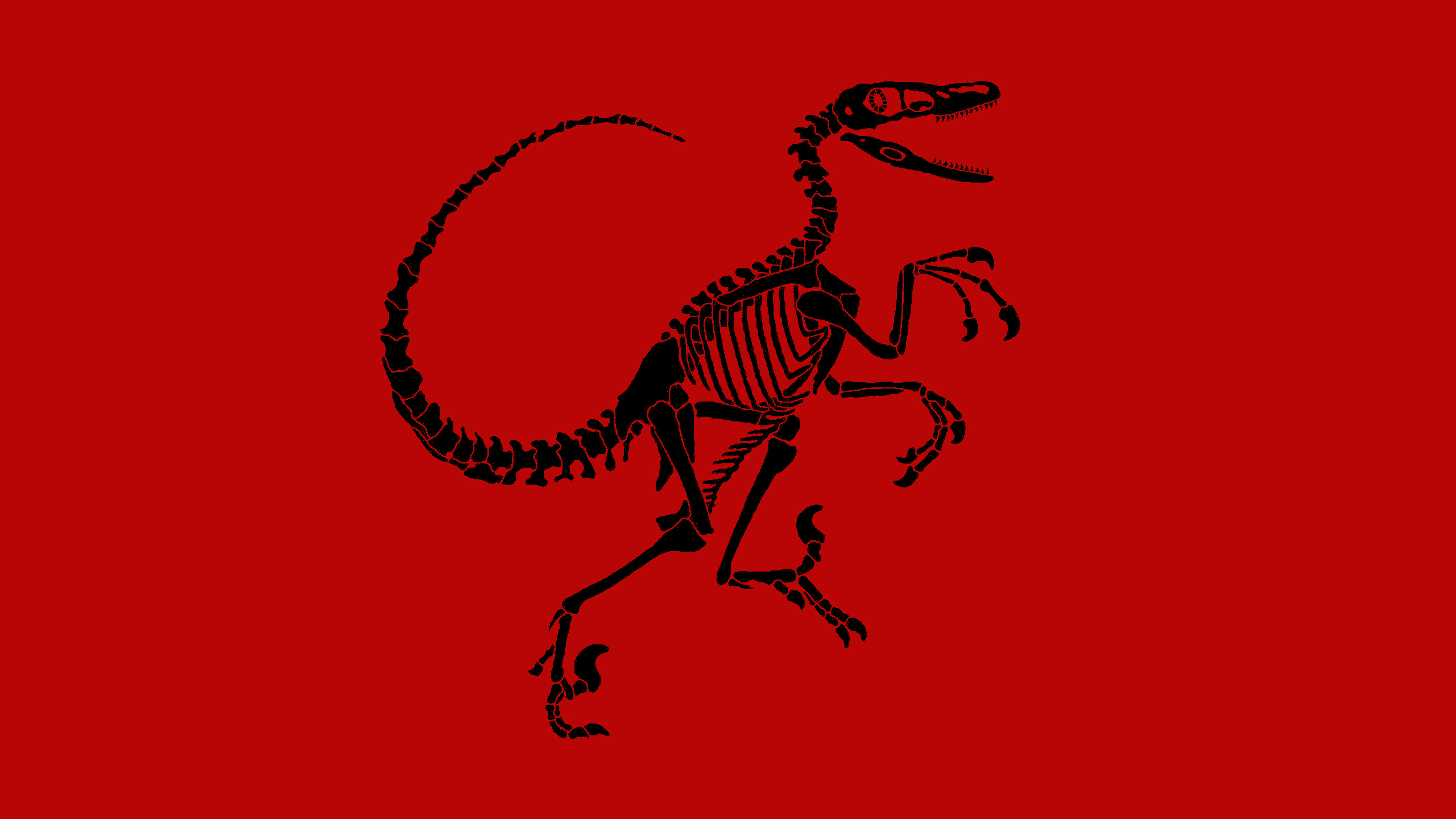 Динозавр на Красном фоне