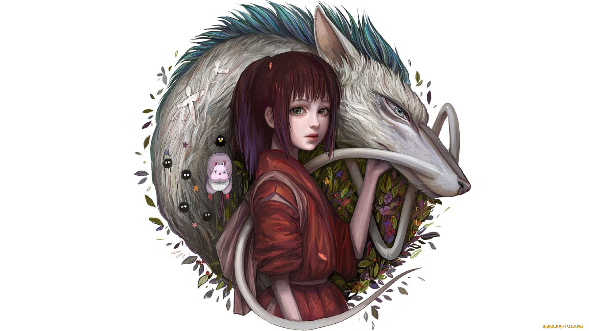 Девочка и дракон арт