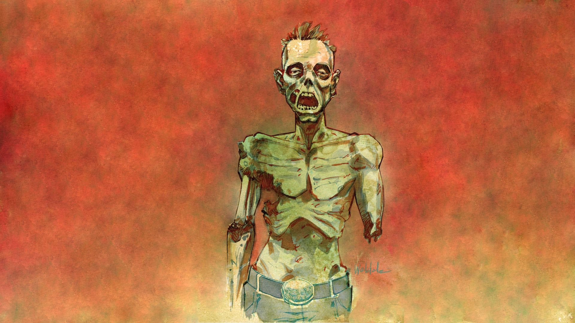 Зомби арт рисунок