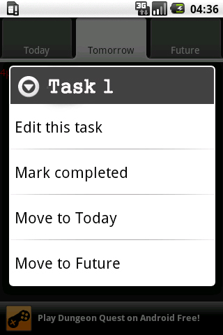 Screenshots of Most it program for Android phone or tablet.