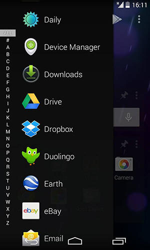 Screenshots des Programms Solo Launcher für Android-Smartphones oder Tablets.