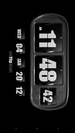 Screenshots of Animated Flip Clock 3D program for Android phone or tablet.