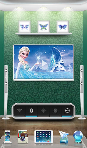 アンドロイドの携帯電話やタブレット用のプログラム3D home のスクリーンショット。