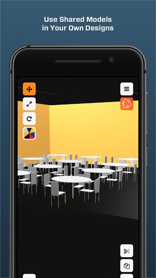 Screenshots des Programms Sketcher 3D für Android-Smartphones oder Tablets.