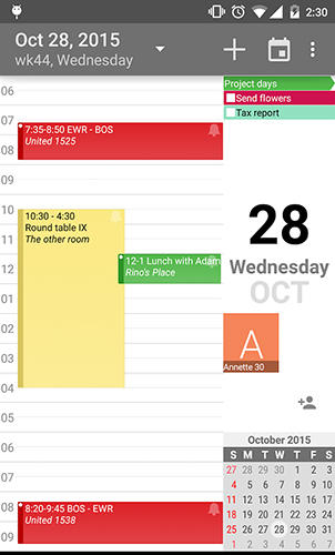 Laden Sie kostenlos Go days calendar für Android Herunter. Programme für Smartphones und Tablets.