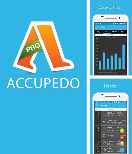 Крім програми Motorola gallery для Андроїд, можна безкоштовно скачати Accupedo: Pedometer на Андроїд телефон або планшет.