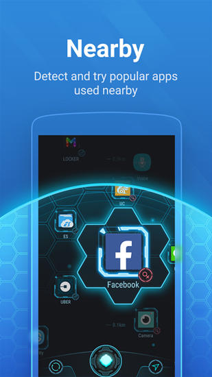 Screenshots des Programms Evie Launcher für Android-Smartphones oder Tablets.
