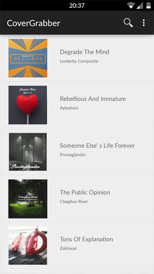アンドロイド用のアプリAlbum Art Downloader 。タブレットや携帯電話用のプログラムを無料でダウンロード。