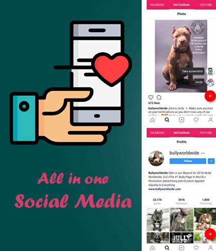 アンドロイド用のプログラム Short Love Stories のほかに、アンドロイドの携帯電話やタブレット用の All in one social media: Facebook, Instagram, Youtube を無料でダウンロードできます。