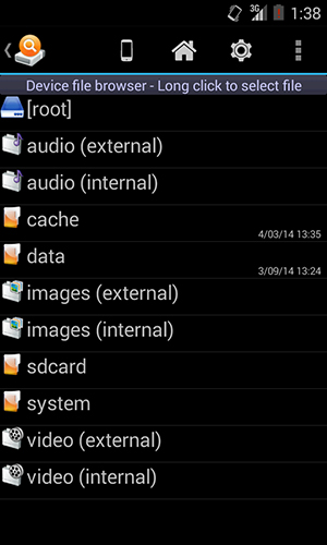 Capturas de pantalla del programa X-plore file manager para teléfono o tableta Android.