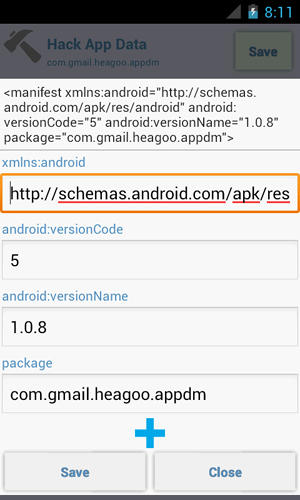 Screenshots des Programms ROM manager für Android-Smartphones oder Tablets.