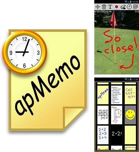 Besides Simple Notepad Android program you can download ApMemo for Android phone or tablet for free.