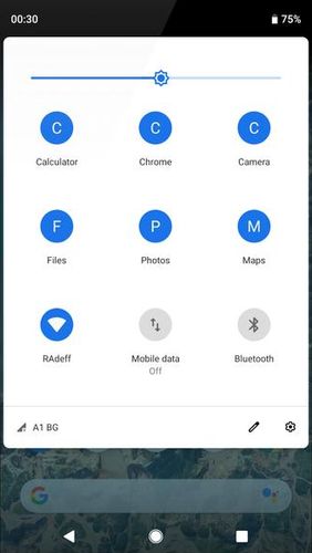 Screenshots of App Tiles program for Android phone or tablet.