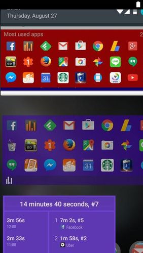 Screenshots des Programms App usage - Manage/Track usage für Android-Smartphones oder Tablets.